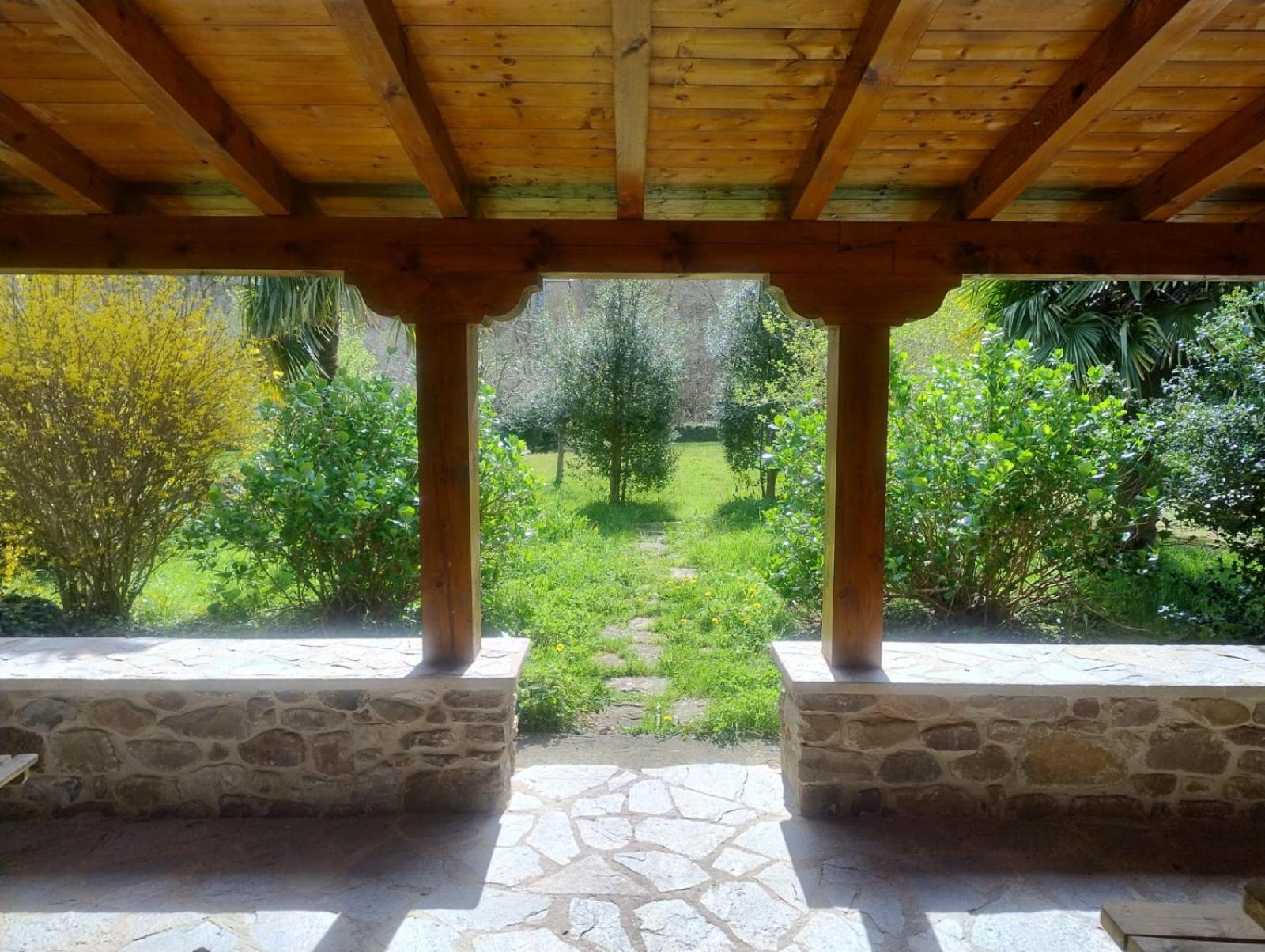 Amplia Y Comoda Casa De Piedra Con Porche Y Jardin San Roque de Riomiera Bagian luar foto
